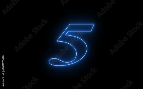 10 second countdown timer animation. neon Countdown Timer.