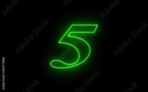 10 second countdown timer animation. neon Countdown Timer.