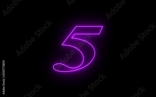 10 second countdown timer animation. neon Countdown Timer.