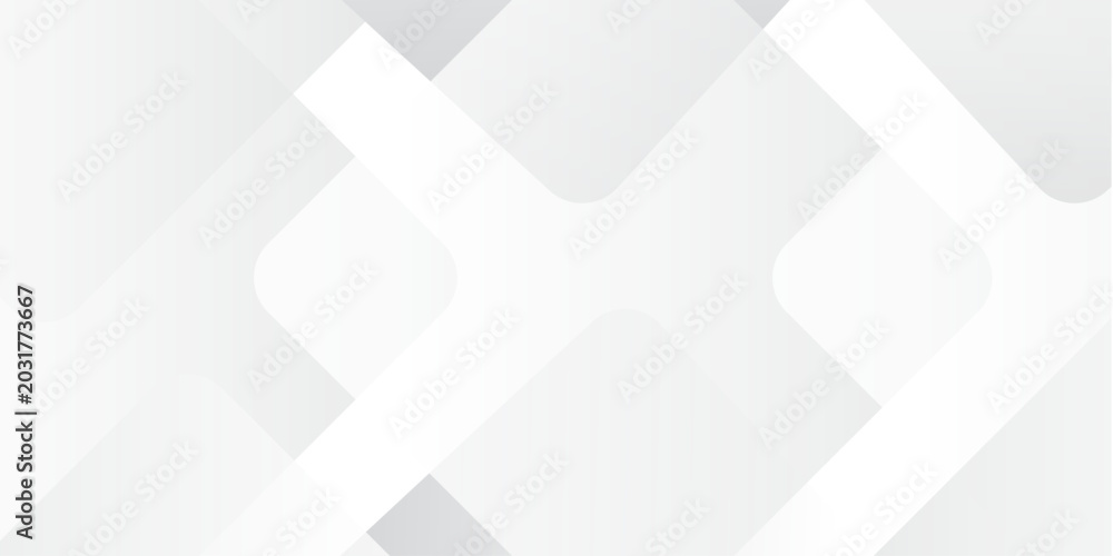 Fototapeta premium Modern elegant white gray banner background with creative design and shiny lines.Abstract white and grey triangle overlay texture background.white and grey glossy squares abstract tech banner design.