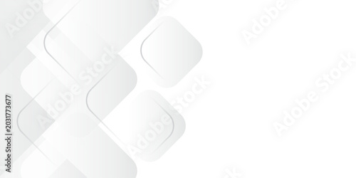 Canvastavla Modern elegant white gray banner background with creative design and shiny lines