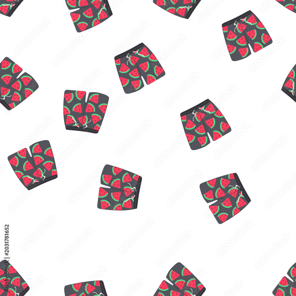 Fototapeta premium pattern summer swimsuit men cartoon. fashion person, bikini man summer swimsuit men sign. seamless symbol vector illustration