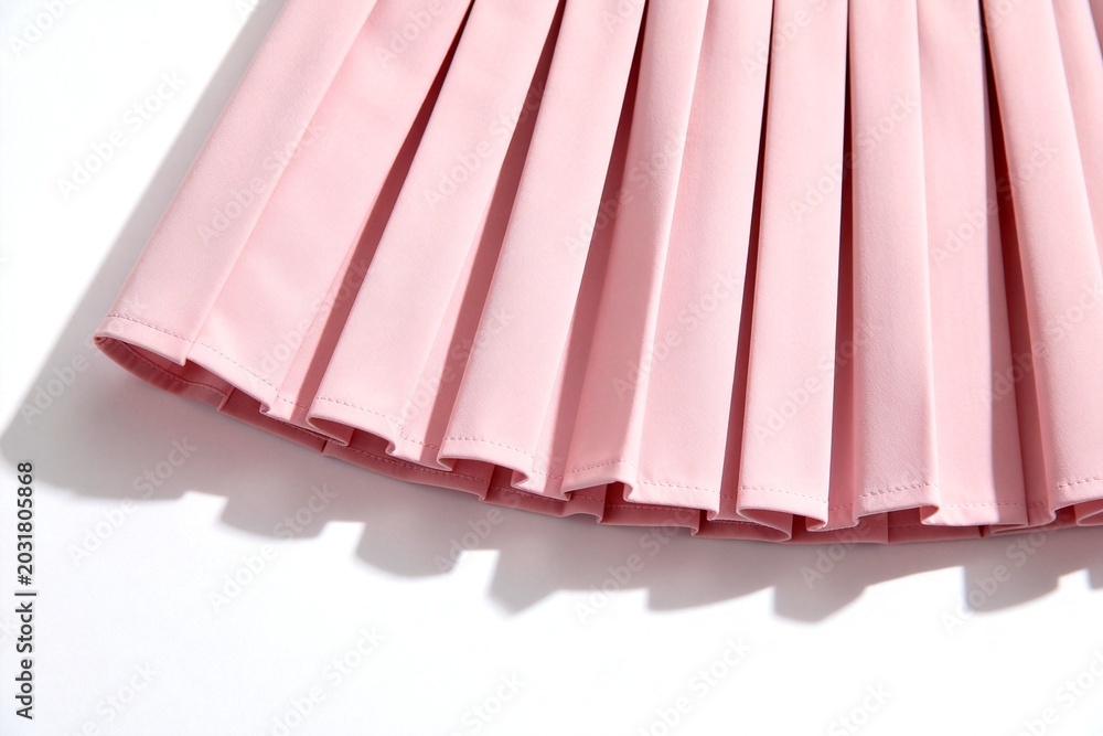 Fototapeta premium Pink pleated skirt closeup
