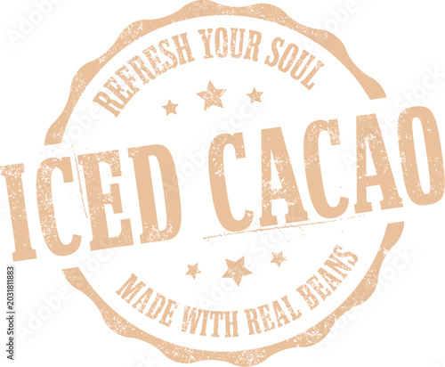 Iced Cacao Vector Rubber Stamp