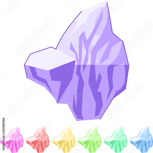Canvas Print polar iceberg cartoon