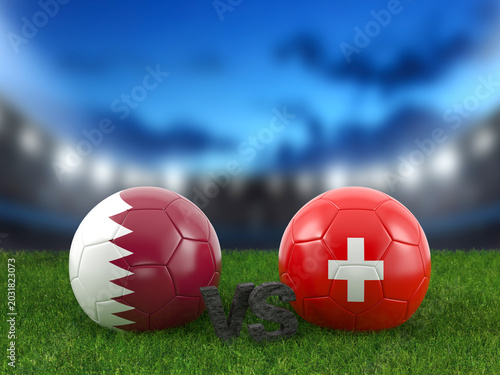 Soccer world cup group B Qatar vs Switzerland