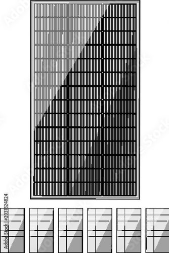 Fotografie cells solar panels cartoon