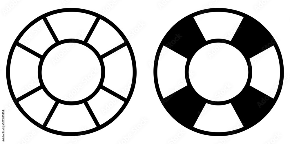 Naklejka premium lifebuoy icon vector illustration