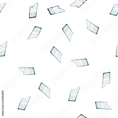 Schilderij op canvas pattern jagged glass broken shard cartoon