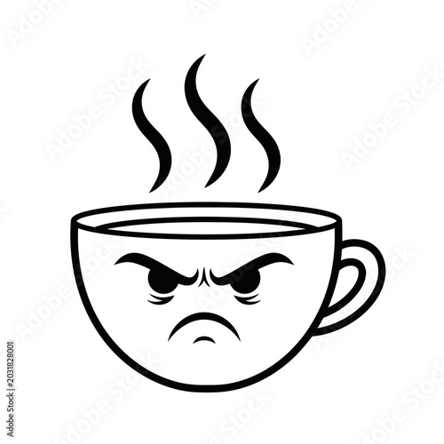 Photos Angry Coffee Cup with Steam