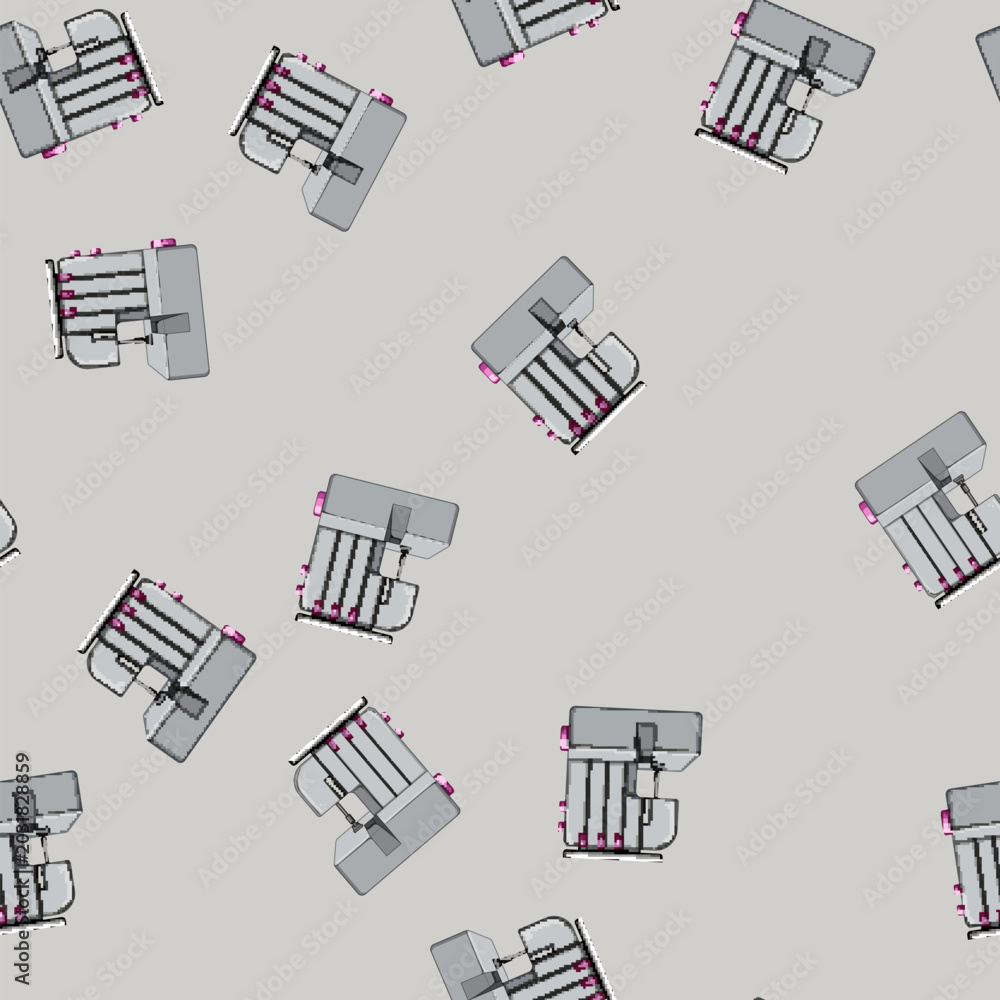 Fototapeta premium seamless pattern sew overlock cartoon. needle tailor, stitch clothing, craft seam sew overlock sign vector
