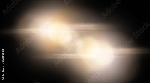 Abstract glowing light effects with soft sparkling particles and bokeh circles on a smooth background. Bright luminous atmosphere with shimmering highlights and modern decorative feel. Suitable for ba