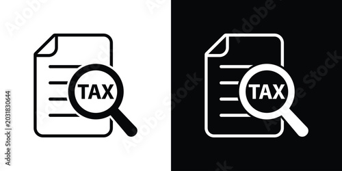 Billede på lærred Tax document audit vector icon