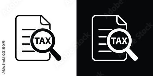 Fotografi Tax document audit vector icon