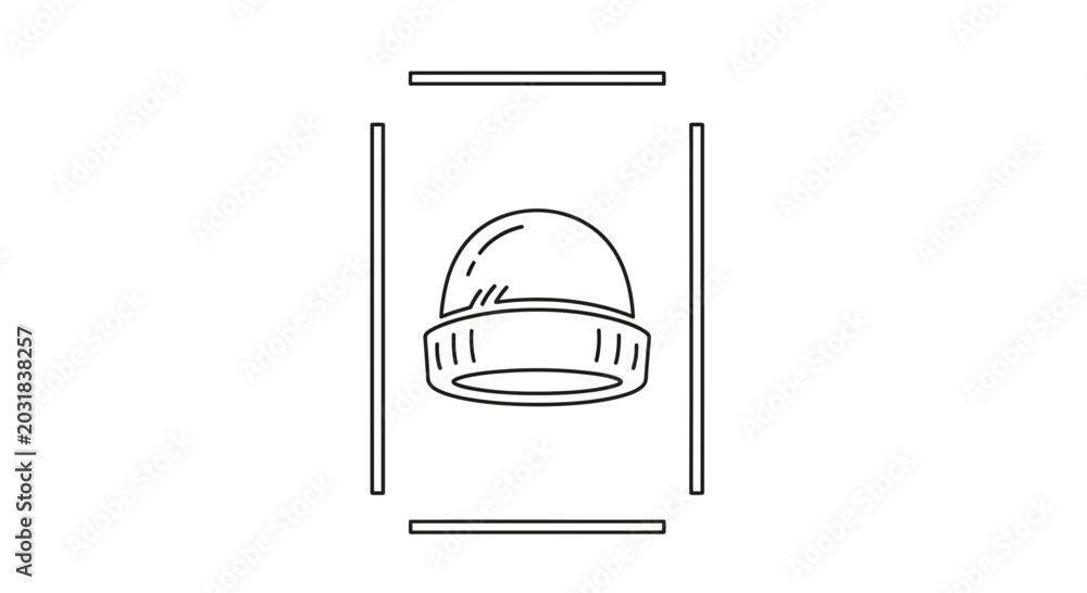 Fototapeta premium Hard Hat Icon, Safety Helmet Symbol, Construction Protection Gear, Vector Illustration