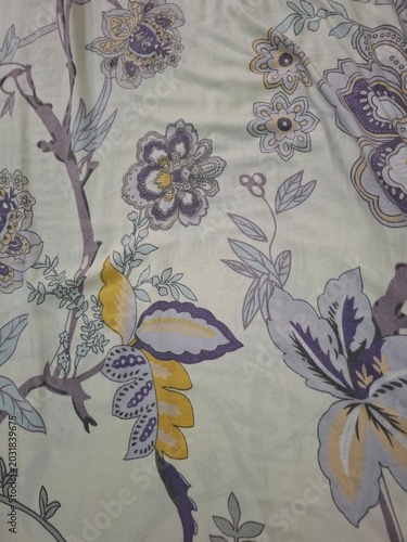 Vintage Floral Fabric Texture