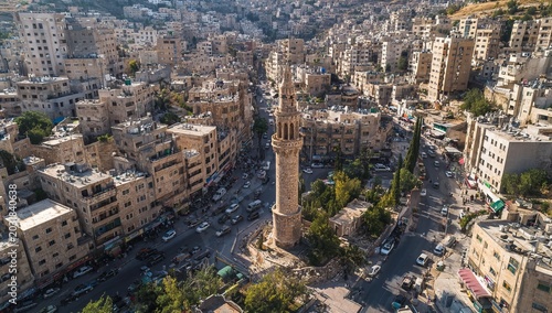 Aerial View of Amman Jordan - A Vibrant Urban Landscape.