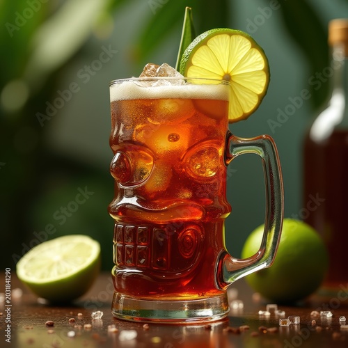 Tiki Bar Cocktails Creative Spiced Rum Lime Cola Artistic Experience Tropical Fusion Delight