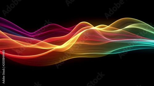 Sleek colorful visual branding glowing fluid wave background for modern digital marketing and high-end branding presentations motion graphic templates outro colorful