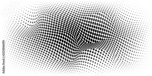 Obraz na plátně Dotted halftone gradient texture