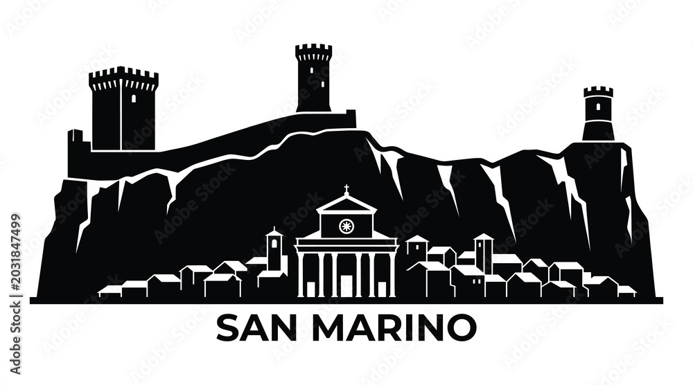 Obraz premium San Marino city skyline landscape