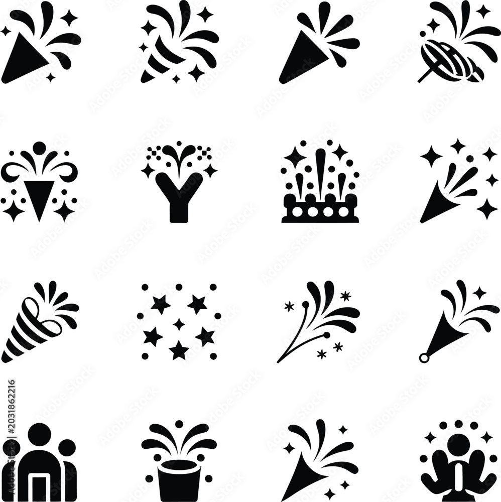 Fototapeta premium Floral and botanical set in black and white