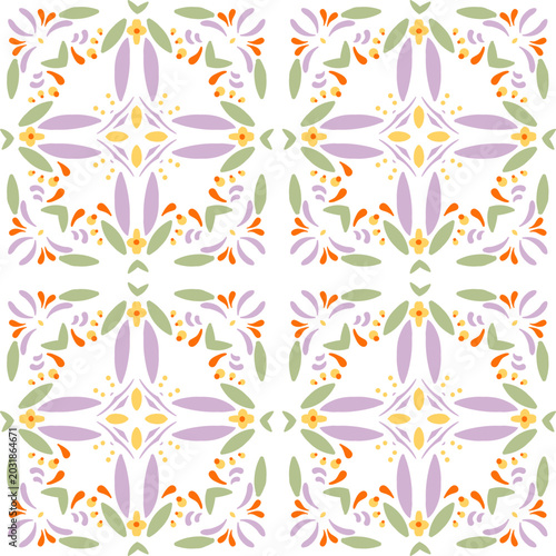 Canvas Print Vector seamless print with Moroccan ornament