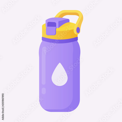 Reusable water bottle. vector illustration