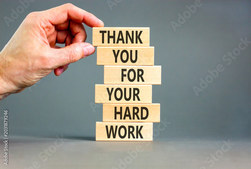 Tableau sur toile Thank you for your hard work symbol