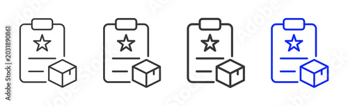 Fotografie Product Highlight Icon Collection Creative Outline Style for Business Model Mana