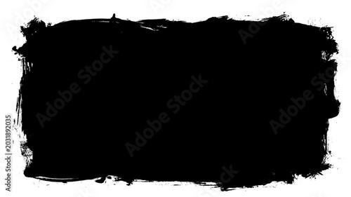 Abstract black and white grunge border with scratches and paint splatters.Perfect for vintage film effects.Grunge Texture Frame Overlay.Video effect