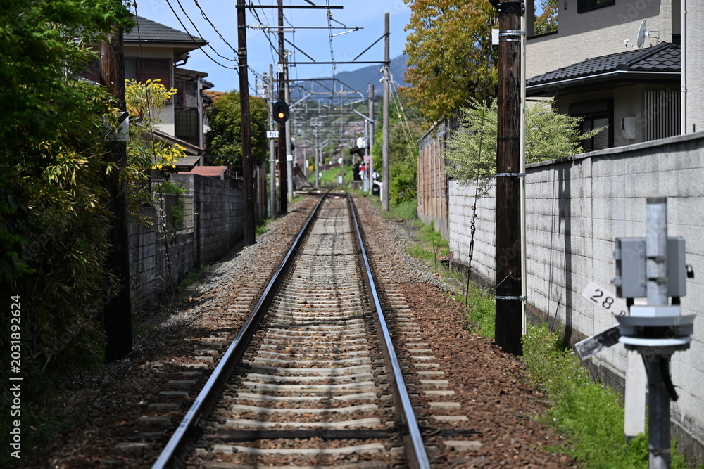 Fototapeta premium まっすぐな線路