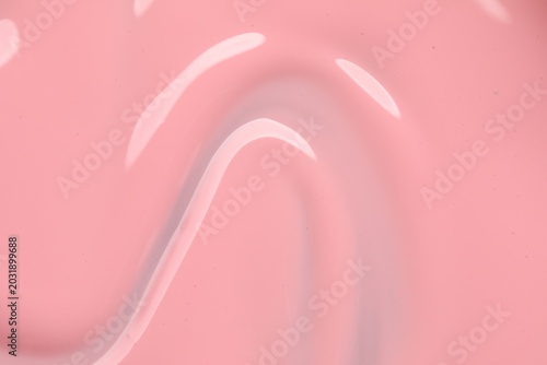 Cuadro en lienzo Pink nail polish as background, top view