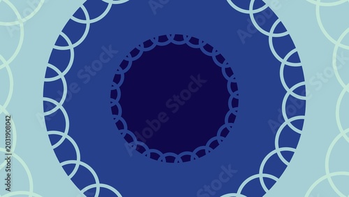 Circular Abstract Pattern in Blue Tones