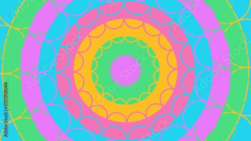Colorful Circular Pattern Symmetric Design