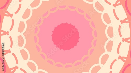 Colorful Abstract Circular Pattern Center Scene