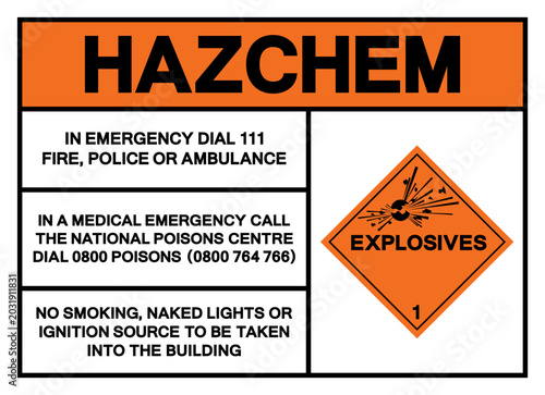 Hazard Chemical Classs 1 Explosives Symbol Sign , Vector Illustration, Isolate On White Background Label.EPS10