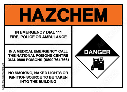 Hazard Chemical Danger Chemical Storage Area Symbol Sign, Vector Illustration, Isolate On White Background Label.EPS10