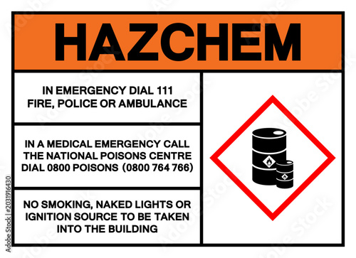 Hazard Chemical Flammable Storage Area Symbol Sign, Vector Illustration, Isolate On White Background Label. EPS10