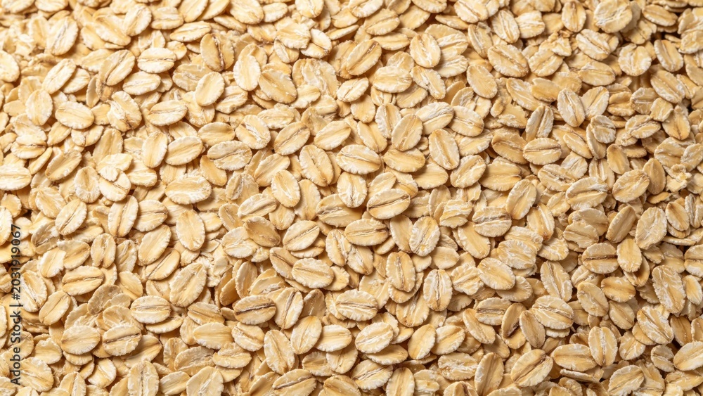 Fototapeta premium Dry rolled oats texture