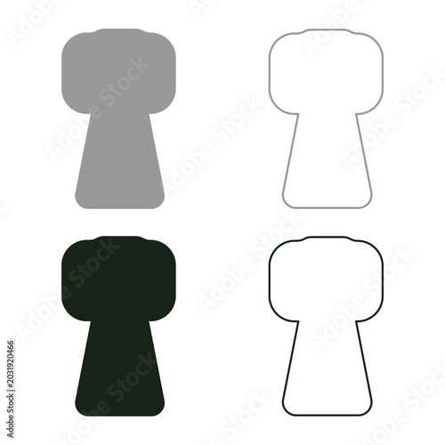 Obraz na płótnie Wine cork champagne stopper alcohol bottle bung set icon grey black color vector