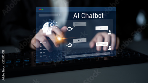 Photos AI chatbot interface facilitates communication, chatbot, and AI interaction for