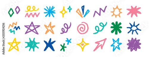 Tablou pe pânză Illustrative stars and arrows motivate artistic expression and ideas