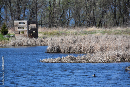 The marsh park in spring, Montmagny, Québec, Canada