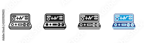 Tableau sur toile Control Panel icon set multiple style collection