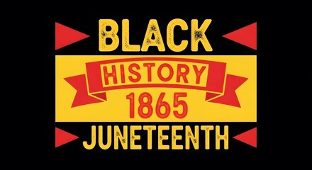 Juneteenth black history 1865 commemoration design