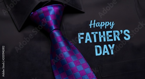 tie and shirt with happy fathers day text