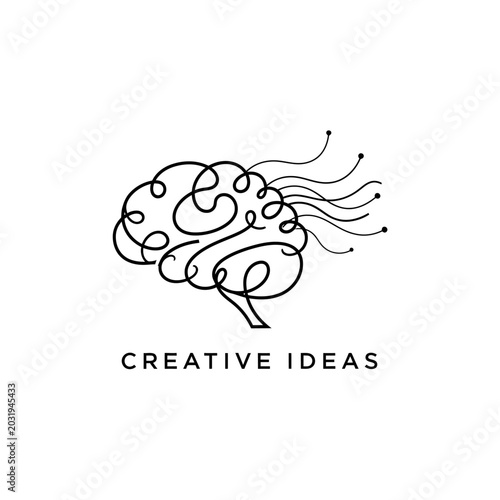 Foto Creative Brainstorming Concept Illustration Design.