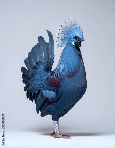 Blue Andalusian rooster