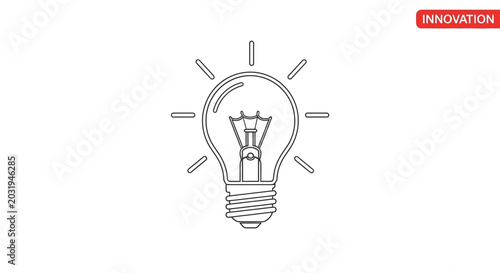 Fotografija Innovative Light Bulb Idea Concept.